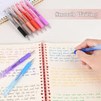 BAYTORY 12Pcs Colored Erasable Gel Pens, Fine Point 0.7mm, Retractable Assorted Colors Pen with Eraser, Smooth Writing Erasable Pens for Drawing Crossword Puzzles
