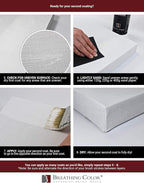 White Gesso Canvas Primer Bundle 8 oz. with Application Brush and Sandpaper. Keep Paint from Absorbing! Whether Acrylics, Oils, Watercolors or Pastels, Make Every Painting Look its Absolute Best
