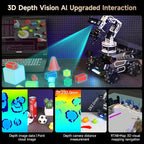 Yahboom Jetson Orin Nano 8GB ROS2 AI Robot Kit Large AI Model Supports 3D Mapping Navigation, Movelt Simulation, AI Vision, App Control