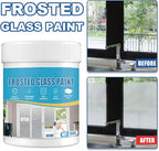 Frosted Glass Paint, 2Pcs Matte Hazy Spray, Door and Window Shading, UV Resistant, Waterproof, for Baby, Indoor-Outdoor, 1 Can, 2 Brushes
