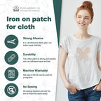Iron on Patches for Clothes, 8 Pieces Patches for Cloth, 100% Cotton Fabric Patches for Clothing, Bag, Hat Repair, Clothing Repair Decorating Kit 3.7" by 4.9" (9.5 cm x 12.5 cm, Beige)