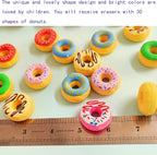 30PCS Cute Fun Donut Erasers for Kids Bulk,Back to School Party Gifts (Donut, Big)