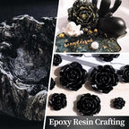 Mysterious Black Mica Powder for Epoxy Resin，Natural Shimmer Mica Powder Used for Coloring Resin Artwork, car Spray Paint, Candles, soap, Eye Shadow, Lip Gloss, Nail Polish(50g/1.7oz)