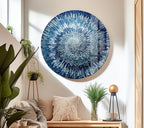 My Photostation.com 20Wx14H'' Abstract Blue Textured Glass Wall ArtTempered Glass Printing Wall Decor Large Wall Art Wall Hangings