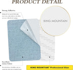 KING MOUNTAIN Fine Linen Fabric Patches, Self-Adhesive, 8x11 inch, 2 PCS, Multi Color, For Linen Sofa and Clothes Repair (Blue Grey, 8" x 11" - 2PCS)