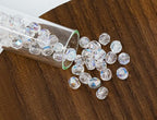 275 pcs Set of Czech Faceted Glass Beads, Fire-Polished Round Crystal AB - 3mm (100pcs), 4mm (100pcs), 6mm (50pcs), 8mm (25pcs) kit for Jewelry Making