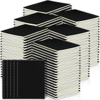 Yahenda 200 Pcs Spiral Notebook Bulk A5 Journal Lined 8.3'' x 5.5'' Writing Composition Paper Small Notepad Subject Notebook for Students Office Business Back to School Supplies (Black)