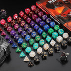 QMay DND Dice Set 10x7 (70 Pieces) Polyhedral Dice for Dungeons and Dragons D&D RPG MTG Role Playing Games with 1 Drawstring Bag