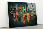 My Photostation.com Round 31,5'' Spoon Spices Glass Wall ArtTempered Glass Printing Wall Decor Large Wall Art Wall Hangings