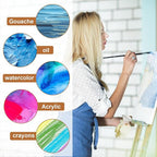 MECCANIXITY Canvas Boards for Painting, 9x12 Cotton Blank Primed Art Canvas Panels Acid-Free for Painting Supplies Oil Acrylic Tempera Watercolor Pouring Paint Artists(White, Pack of 5)