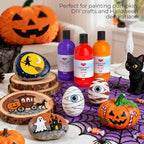 25 Colors Large Acrylic Paint Set (16.9 oz,500 ml), Bulk Acrylic Paint Non-Toxic Art Painting Supplies on Multi Surface Pumpkin Canvas Wood Craft Fabric Rock for Artist Kids with Color Wheel