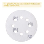 150PCS 80 Grit Gold Sanding Discs, 5-Inch 8-Hole Sandpaper for Random Orbital Sander,for Automotive or Woodworking