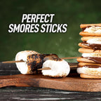 Zulay Kitchen Authentic Bamboo Skewers - 100, 14" Roasting Sticks - 5mm Heavy-Duty Bamboo Skewers - Thick Bbq Sticks - Ideal for Grilling & Camping