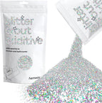 Hemway Glitter Grout Additive add Sparkle to Mosaic Tiles, Bathrooms, Wet Rooms, Kitchens, Tiled Based Rooms and Cement Based Grouts 100g / 3.5oz - Silver Holographic