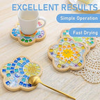Mosaic Crystal Grout, Mosaics Tile Tools, Mosaic Tile Accessories – Essential for Handmade Grouting and Perfect for DIY Craft Projects (White, 8.8oz)