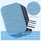 HTVRONT Iron on Patches for Clothing Repair, Cotton Patches Iron on, Dark Blue Repair Decorating Kit 20 Pieces Iron on Patch Size 3" by 4-1/4" (7.5 cm x 11 cm)