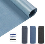 HTVRONT Iron on Patches for Clothing Repair 4 Rolls - Denim Patches for Jeans Kit 4" by 20", 4 Rolls of Iron On Denim Patches for Jeans Inside & Clothing Repair (Four Colors)