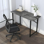Folding Computer Desk 47 inch Writing Gaming Computer Camping Table, No Assembly Required Home Office Desk, Grey