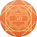 SLOWPLAY Nash Ceramic Poker Chips in Bulk, Casino Grade Ceramic 12-Gram Poker Chip for Texas Hold'em, 43mm Professional Chips Pack of 50 with Denomination of 50