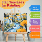 ESRICH 6x6 Canvas for Painting, 24 Pack Canvas Boards Cotton Painting Canvas Primed Acid Free Small Blank Canvases Panels for Oil Paint, Watercolor, Acrylic Paint, Gouache, Tempera.