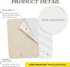 KING MOUNTAIN Coarse Linen Fabric Patches, Self-Adhesive, 12x40 Inch, Multi Color, For Sofa & Clothes Repair