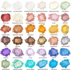 Mica Powder for Epoxy Resin, 36 Colors, 0.35 oz(10g) Bottles Mica Glitter, Pigment for Lip Gloss, Soap Making, Bath Bomb, Art Crafts, Resin Dye, Nails