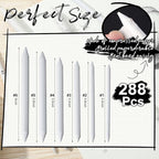 Fulmoon 288 Pcs Blending Stump and Tortillion Set Paper Art Blenders Blend Stumps for Drawing Shading Drawing Supplies Pencil Sketch Paint Tools for Student(Blending Stump,#1, #2, #3, #4, #5, #6)