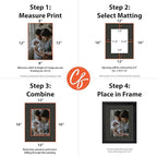 Craig Frames B572 Pre-cut Mat Board for 16x24 Print, 20x30, Pebble Black