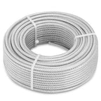 3/16" Wire Rope, 200Ft PVC Coated Steel Cable 7×7 Strand Core, Ideal Cable Railing System for Stair Handrail Balusters Porch Fence Deck, String Light Hanging, Clothesline, Curtains, Shade Sail