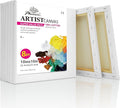PHOENIX Square Canvas for Painting - 10x10 Inch/8 Value Pack, 8 Oz Triple Primed 5/8 Inch Profile 100% Cotton White Blank Canvas, Stretched Framed Canvas for Oil Acrylic