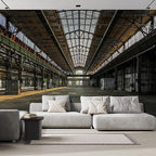 wall26 Industrial Interior of an Old Factory Building Removable Wall Mural | Self-Adhesive Large Wallpaper - 132x120 inches