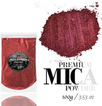 Wine Red Mica Powder for Epoxy Resin 100g / 3.5oz. Sealed Bag- TECHAROOZ 2 Tone Resin Dye Color Pigment Powder for Lip Gloss, Nails, Colorant for Slime Bath Bombs Soap Making & Polymer Clay