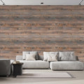 wall26 Wall Sticker/Wall Mural Horizontal Brown Vintage and Retro Wood Textured, Not Peel and Stick, Non-Woven Wallpaper Decorative for Bedroom, Living Room, Office - 132x168 inches