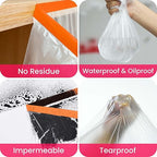 TAPEBEAR Pre-Taped Masking Film, 22" x 30Yards x 3Roll Plastic Sheeting Cover for Painting, Tape and Drape, Painters Masking Tape Film Plastic Drop Cloths for Auto, Appliance and Furniture