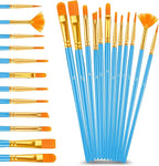 Acrylic Paint Set With 12 Brushes, 24 Colors (59ml, 2oz) Art Craft Paints for Adults Artists Beginners Painters, Canvas Halloween Pumpkin Ceramic Wood Rock Painting Art Supplies (Pastel)