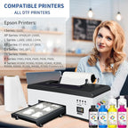 DTF Ink 500mlx6 for I3200 XP600 R1390 L1800, ET-8550, ET-2850, XP-15000, R2400, L800, 1430, P400, P800, R2000, Heat Transfer Ink Conversion Kit Refill for All DTF Printers, for DTF Film