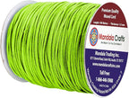Mandala Crafts 1.5mm 109 Yards Yellow Green Cotton Waxed Cord for Jewelry Making Bracelet Cord Waxed String - Beading String Thread Jewelry Cords for Necklaces String