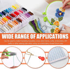 Tanstic 157Pcs Embroidery Floss Organizer Kit, Include 50 Color Embroidery Floss, Floss Bobbins, Bobbin Winder, Stickers, Needle Threader, Ruler, Scissor with 36 Compartments Jewelry Storage Box