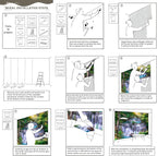 AFZEVEB-Green Waterfall Nature Landscape Wallpaper Wall murals for Kids Room 136"x96"(Not Peel and Stick)