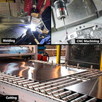 6061 T651 Aluminum Sheet Metal 10" x 10" x 1/4" Inch Flat Plain Thick Aluminum Plate Covered with Protective Film, 6MM Heat Treatable Rectangle Aluminum Metal Plate for Crafting, Industrial
