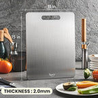 New Titanium Cutting Board - 100% Pure Titanium Cutting Boards For Kitchen,Easy to clean,Double-sided food-grade Cutting Board For Cutting Meats, Fruits And Vegetables (Large)