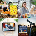 3 Pack 15 Inch Wood Easels, Easel Stand for Painting Canvases, Art, and Crafts, Tripod, Painting Party Easel, Kids Student Tabletop Easels for Painting, Portable Canvas Photo Picture Sign Holder