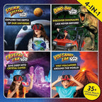 Abacus Brands Virtual Reality 4 in 1 Deluxe VR Lab - Illustrated Interactive VR Book and STEM Learning Activity Set (Solar System, Dino-Dig, Crystal and Volcano) - for Ages 8 and Up