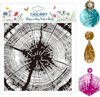 CHGCRAFT Tree Rings Polymer Clay Texture Sheets Tree Pattern Silicone Texture Stamp Clay Texture Mat Modeling Pattern Pad Sheets for Jewelry and Earrings Tools, 5.5x5.5 inch