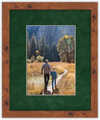 Poster Palooza 11x14 Mat Bevel Cut for 8.5x11 Photos - Acid Free Green Suede Precut Matboard - For Pictures, Photos, Framing - 4-ply Thickness