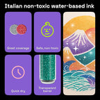 ARTISTRO 12 Glitter Paint Pens Sparkly and Shiny for Glass, Rock Painting, Ceramic, Wood, Fabric, Scrapbooking, DIY Craft Making, Coloring - Acrylic Paint Markers Extra-Fine Tip 0.7mm