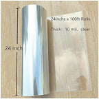 Clear 24inchs x 100ft Rolls 10 mil Transparency Blank Stencil Sheets Material, Acetate Sheet,Craft Plastic