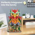 Sillbird Owl Flower Building Sets for Adults for Women Girlfriend Men Her, Artificial Floral Animals for Home Office Decorations for Table Desk - Creative Botanical Collection Model