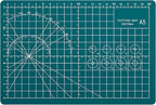 A5 Cutting Mat, Self Healing Sewing Mat, Craft Mat Double Sided 3-Ply Craft Cutting Board for Sewing Crafts Leather Fabric Scrapbooking Project Art Supplies, 8.6“ x 5.9”, Green