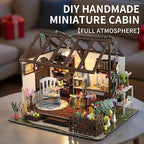 This DIY Miniature Building Set Helps You Create Your own Cozy Greenhouse with All The Furniture Included. It's Suitable for Adults and Teenagers and Makes a Great Gift for Halloween and Christmas.